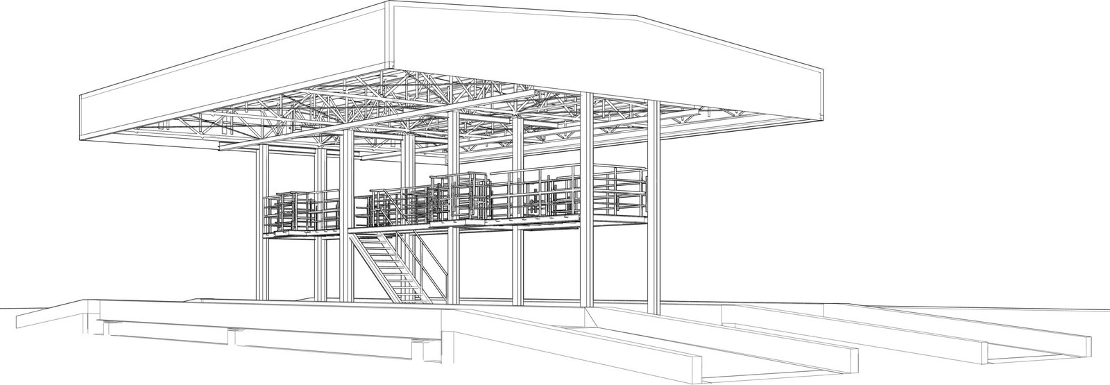 Detailed 2D technical drawings created by CHAC United for structural and architectural projects