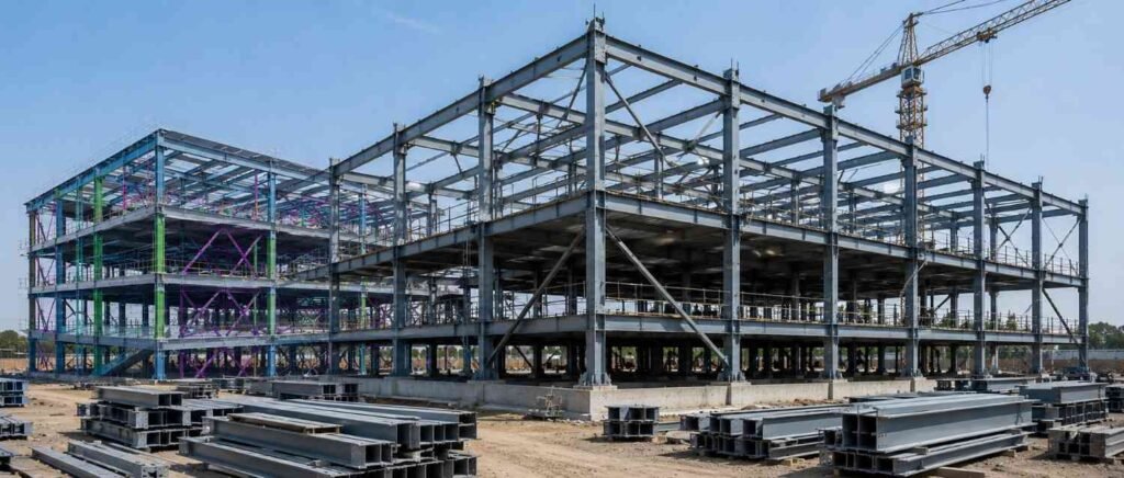 BIM and Steel Detailing Services improving 3D steel modeling, fabrication drawings, clash detection, and project coordination